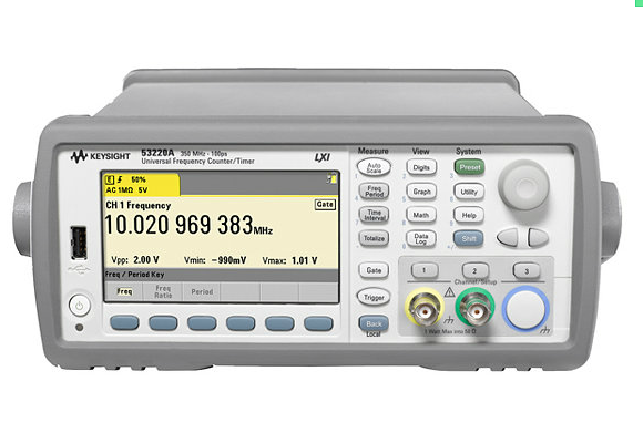 安捷倫Agilent 53220A 350 MHz 通用頻率計數(shù)器計時器，12 位秒，100 ps